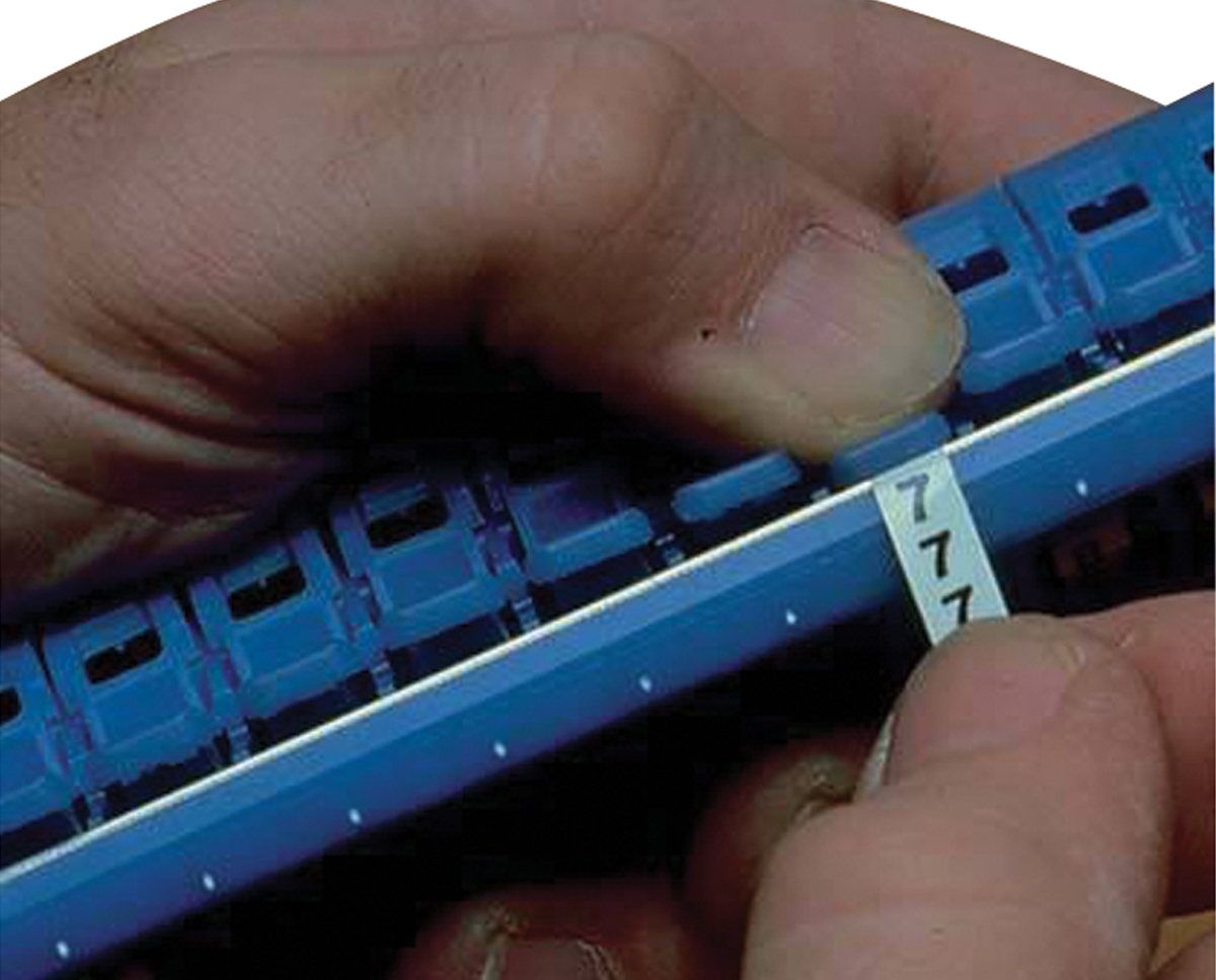 Panduit Cable Marker, White, Pre-printed "0 → 9"