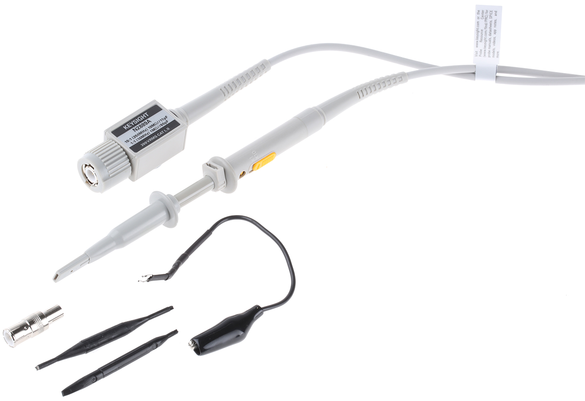 Keysight Technologies N28XXA/B Series N2889A Oscilloscope Probe, Voltage Type, 350MHz, 1:1, 1:10, BNC Connector