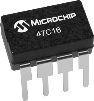 Microchip EERAM, 47C16-I/P- 16kbit