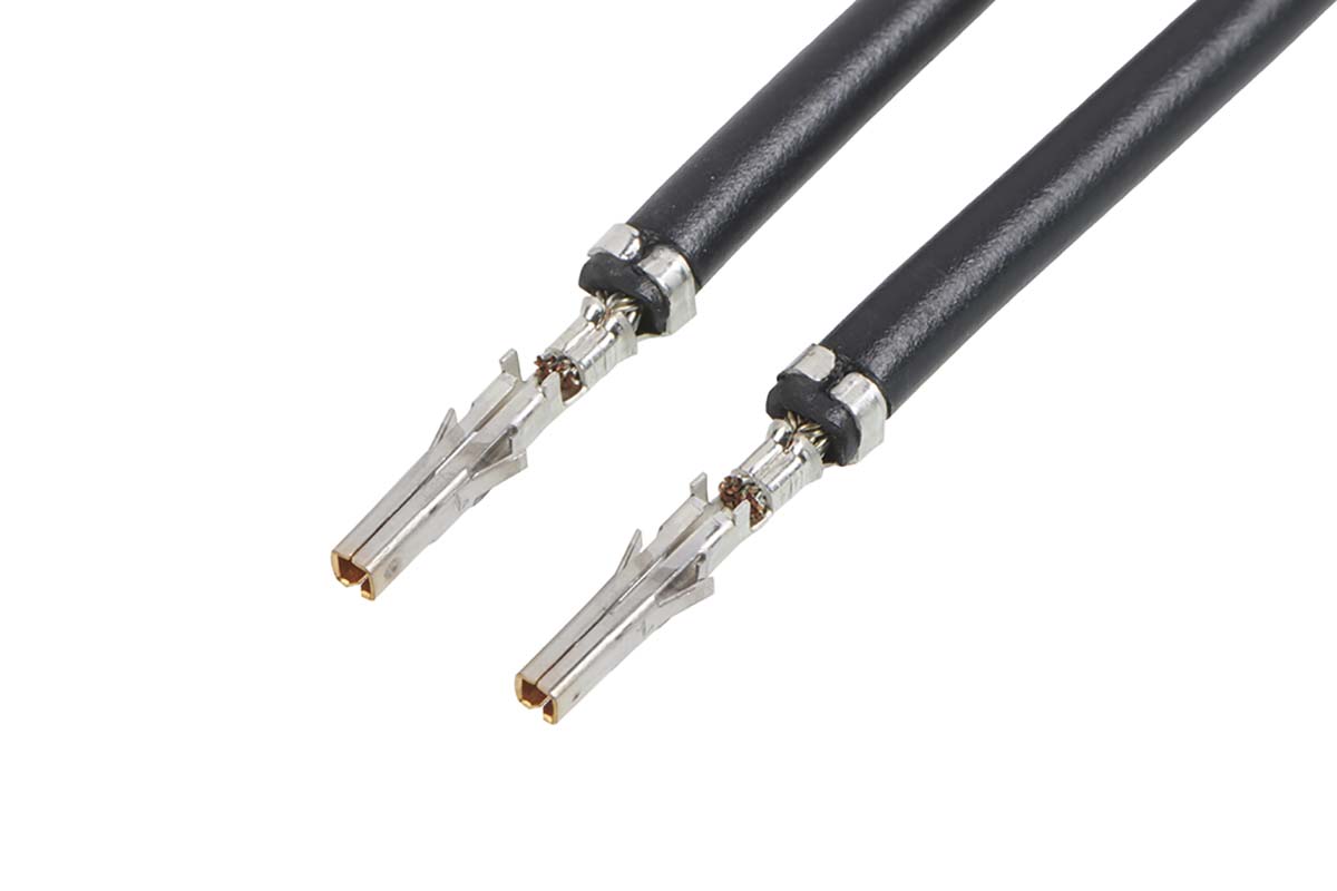 Molex Female Mini-Fit Jr. to Unterminated Crimped Wire, 450mm, 16AWG, Black