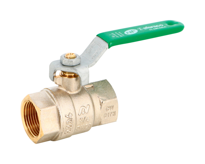 Sferaco Nickel Plated Brass Ball Valve, Ball Valve, Threaded, BSP 1in, 40bar Operating Pressure