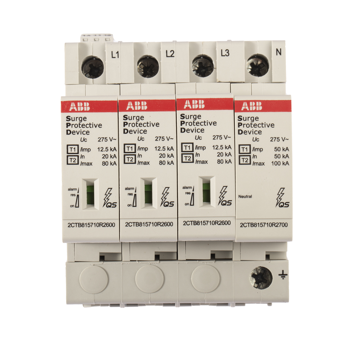 ABB, OVR Surge Protection Device 275 V Maximum Voltage Rating 80kA Maximum Surge Current Surge Protection Device