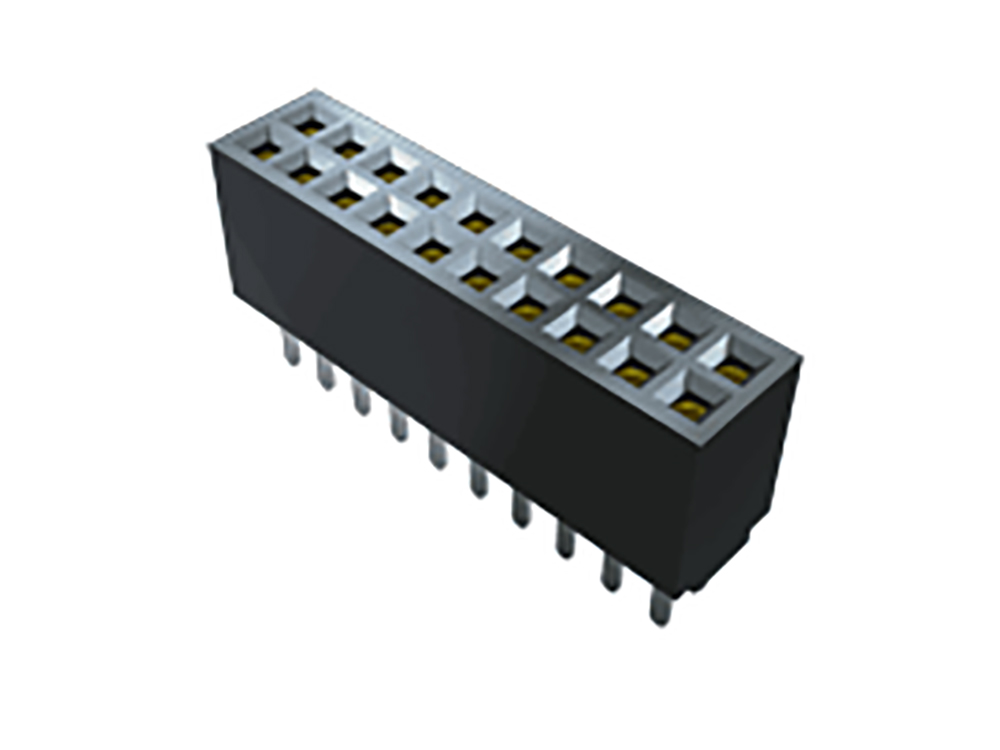 Samtec SFMC Series Straight Through Hole Mount PCB Socket, 8-Contact, 2-Row, 1.27mm Pitch, Solder Termination