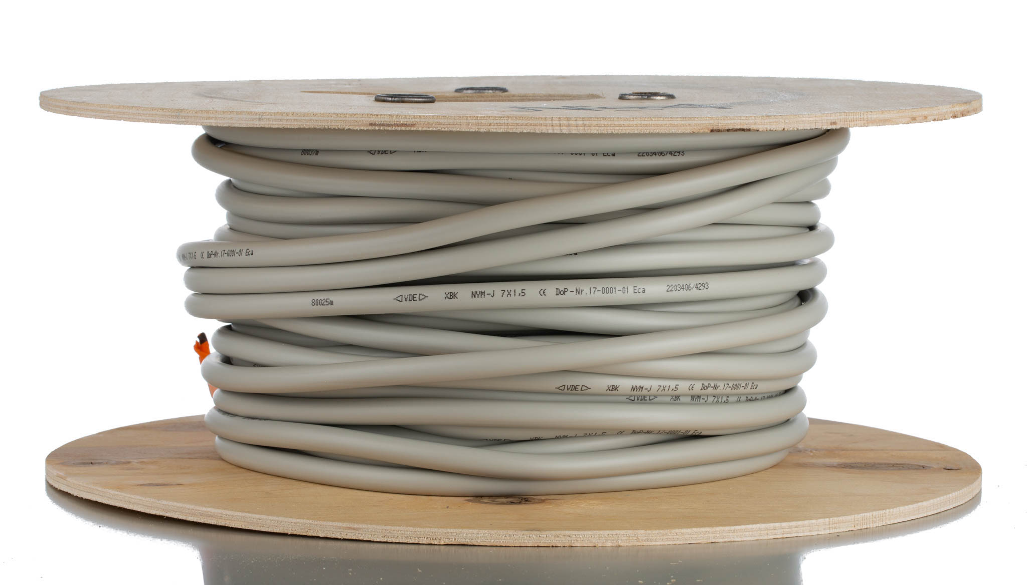 Lapp NYM-J 1.5 mm² 7 Core Power Cable, Grey PVC, 50m