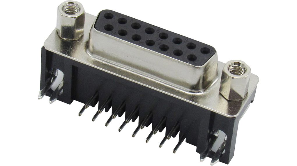 RND RND 205 15 Way Solder Mount D-sub Connector Socket, 2.77mm Pitch, with Screw Locks