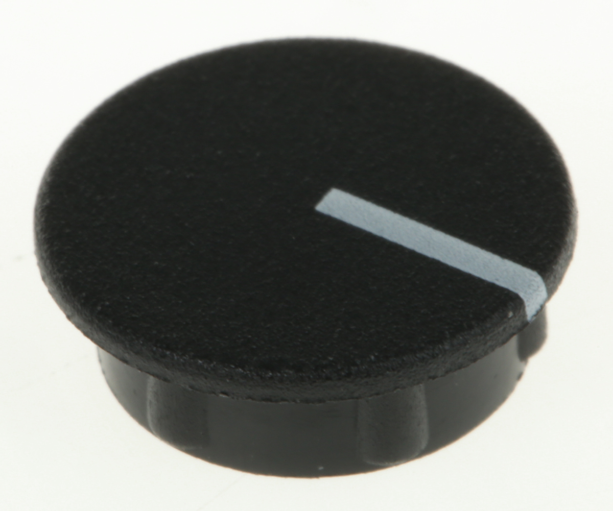 Sifam 15.5mm Black Potentiometer Knob Cap, C151-BLK