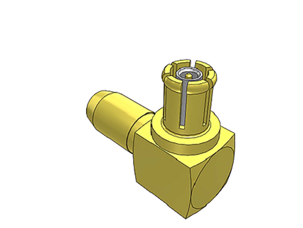 Samtec MMCX7 Series, Plug Cable Mount MMCX Connector, 75Ω, Cable Termination, Right Angle Body