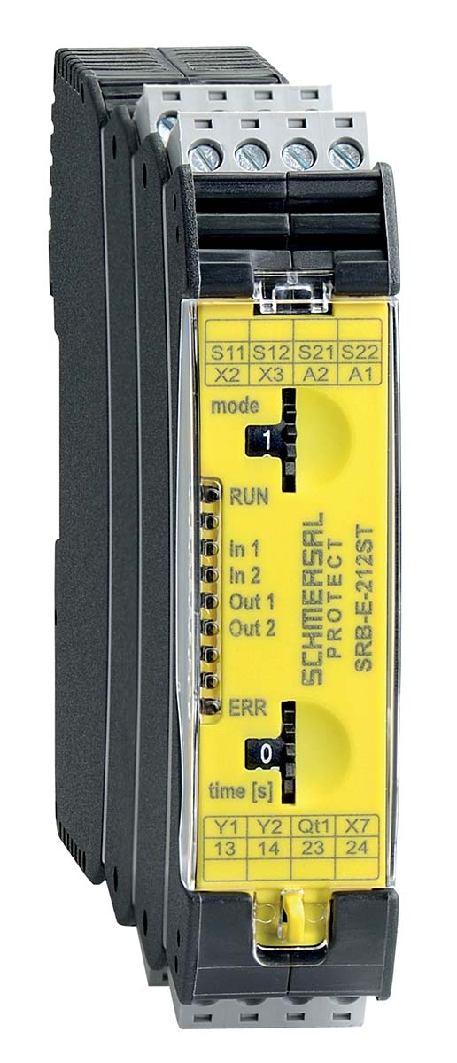 Schmersal SRB E 232ST 1 Auxiliary Contacts Safety Relay 24V dc, Dual-Channel 3 Safety Contacts