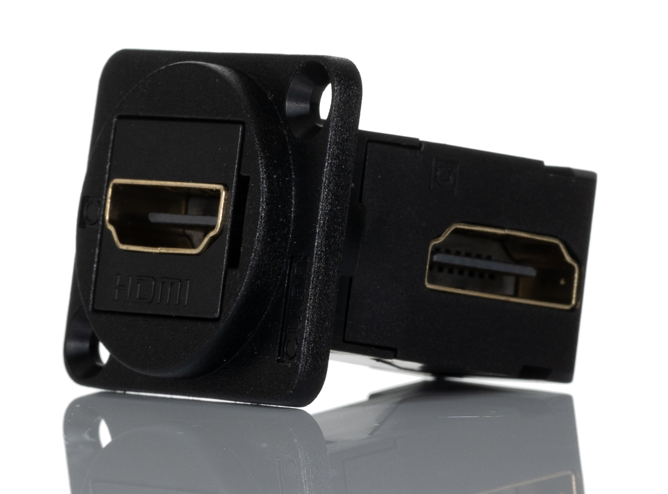 RS PRO 35 x 26 x 31 mm 19 Way Female Right Angle Feedthrough HDMI Connector