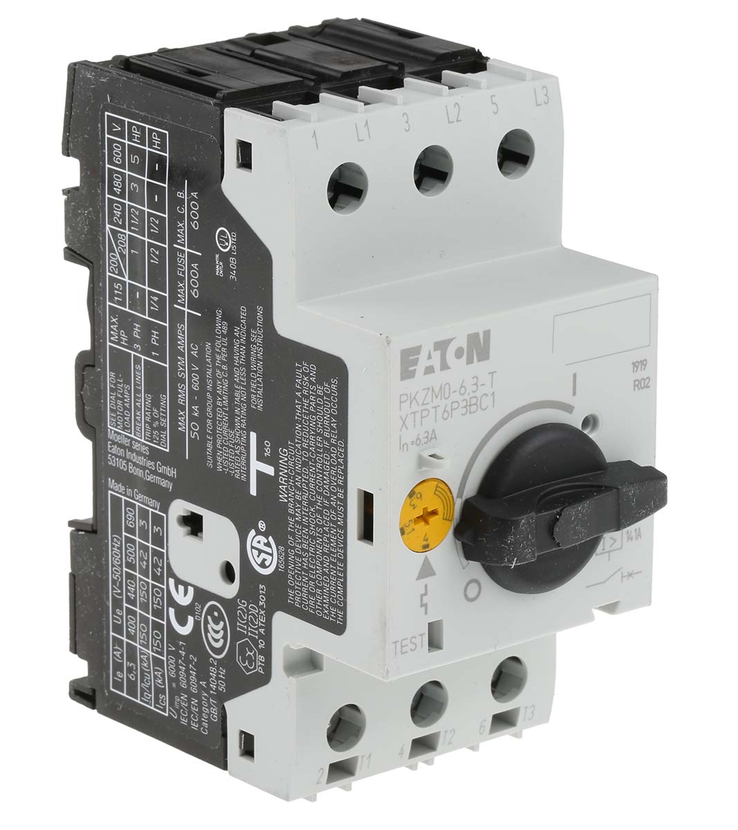 Eaton 4 → 6.3 A PKZM0...T Motor Protection Circuit Breaker