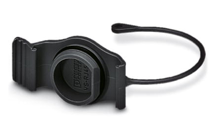 Phoenix Contact, VS-08-SD-F-BK Corded Dust Cap for use with RJ45 Connectors