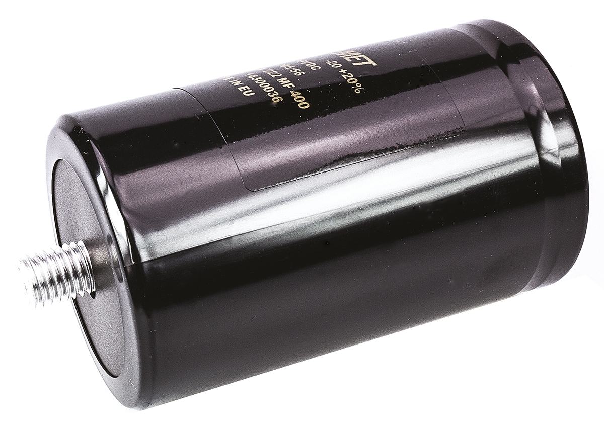 KEMET 2200μF Aluminium Electrolytic Capacitor 400V dc, Screw Terminal - ALS31A222MF400