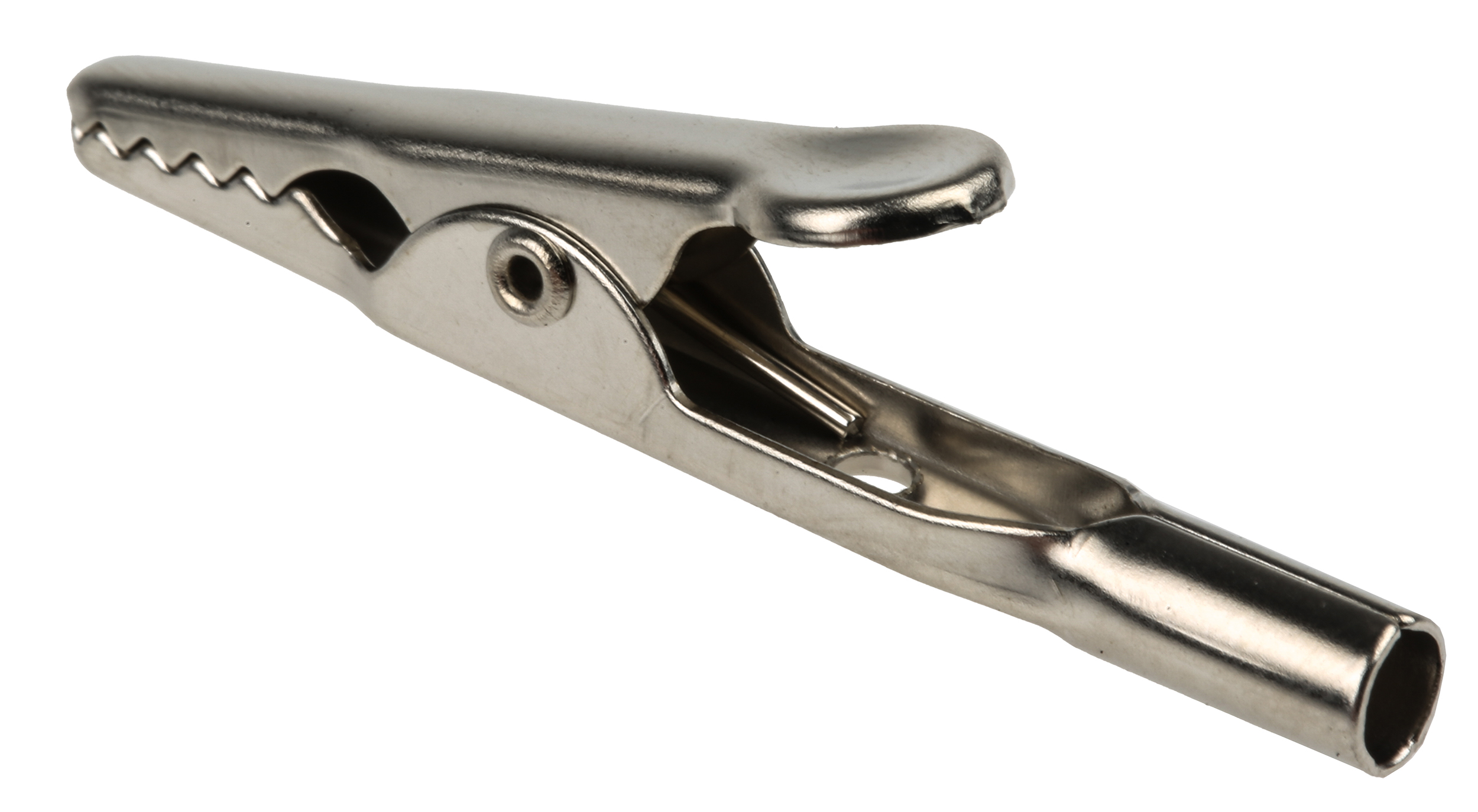 Schutzinger Crocodile Clip 4 mm Connection, Nickel-Plated Steel Contact, 16A