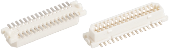 Hirose DF9 Series Straight Surface Mount PCB Socket, 31-Contact, 2-Row, 1mm Pitch, Solder Termination
