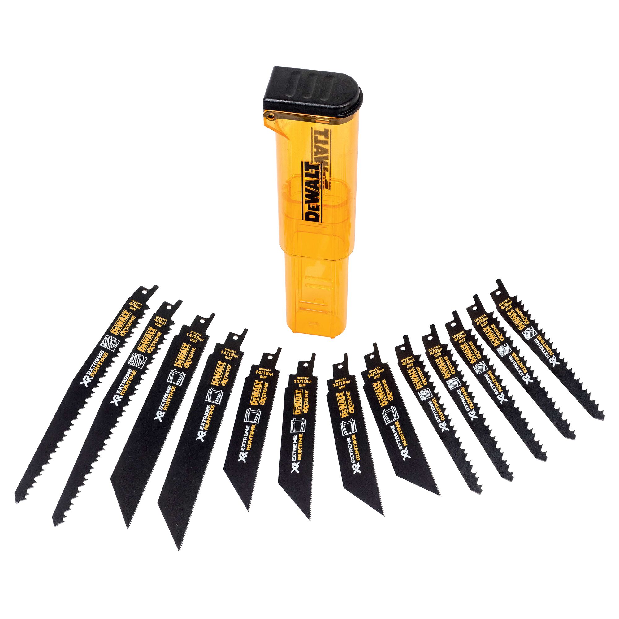 DeWALT, 4, 6, 14, 18 Teeth Per Inch Multiple Materials Reciprocating Saw Blade, Pack of 13