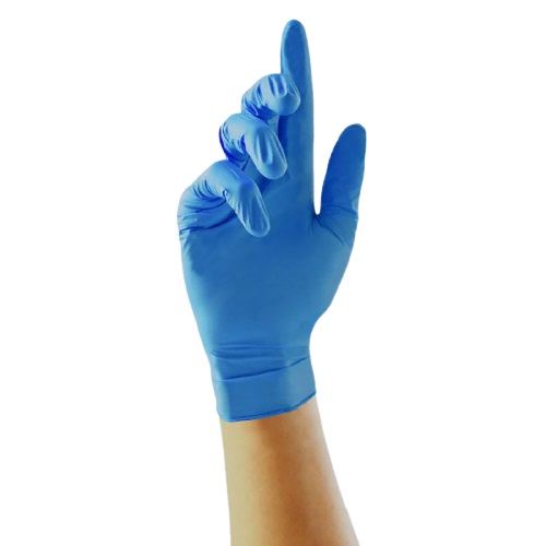 Unigloves Blue Powder-Free Nitrile Disposable Gloves, Size 7, Small, 200 per Pack
