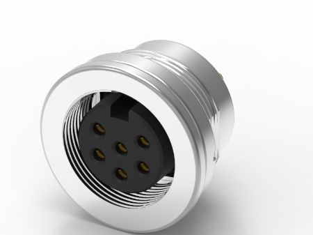 RS PRO 6 Pole M16 Din, 5A, 250 V IP67, Screw Lock, Female, Panel Mount