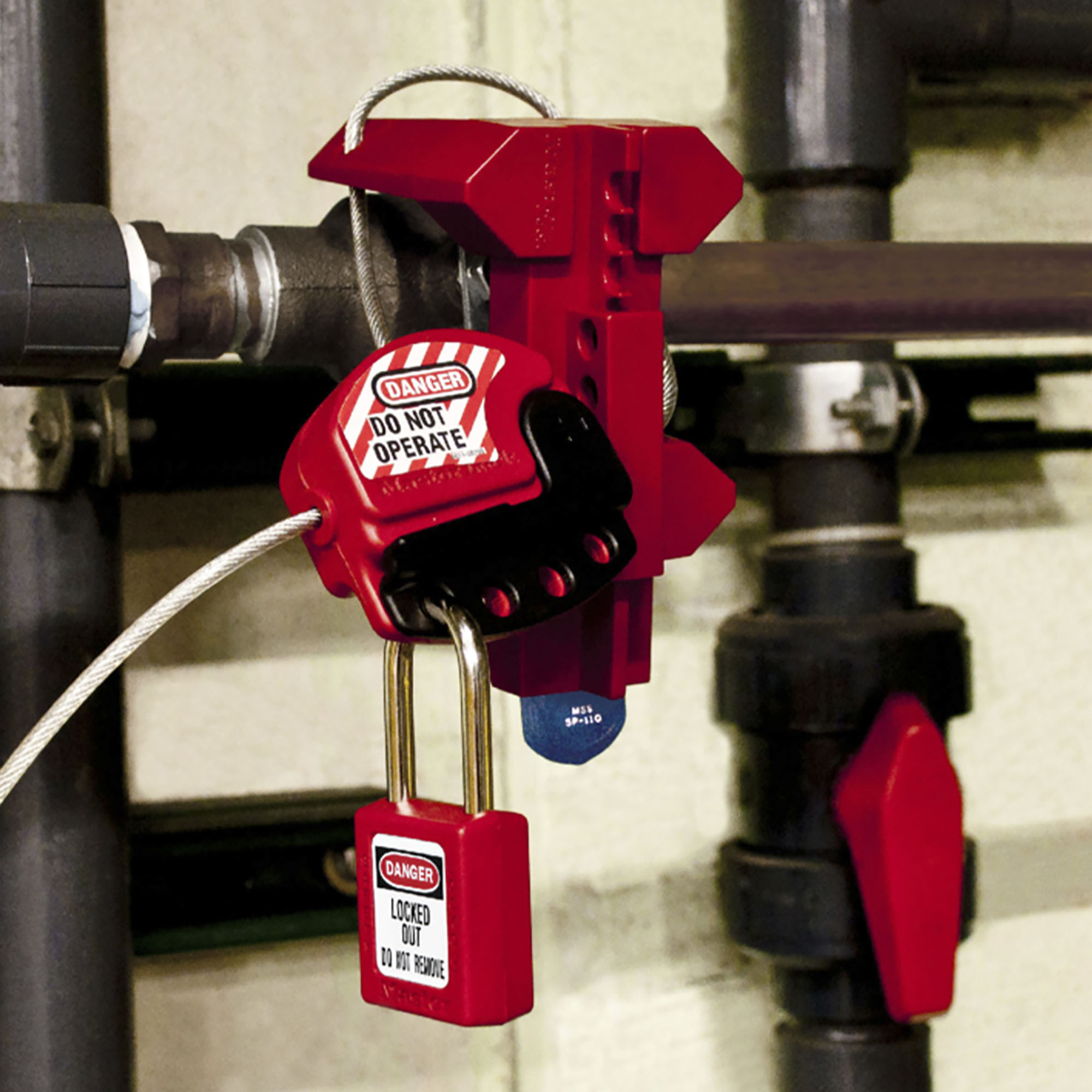 Master Lock 4-Lock Steel, Thermoplastic Cable Lockout
