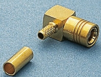 Amphenol RF SMZ Series, Plug Cable Mount Type 43 Connector, 75Ω, Crimp Termination, Right Angle Body