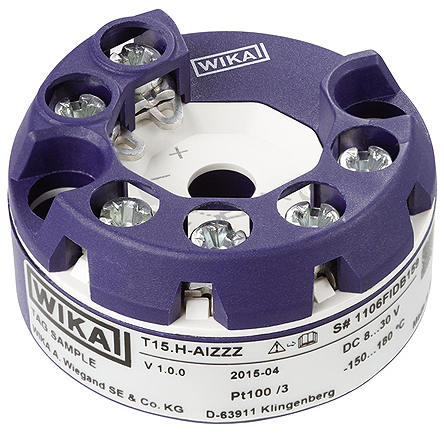 WIKA T15 Temperature Transmitter PT100 Input, 10 → 30 V