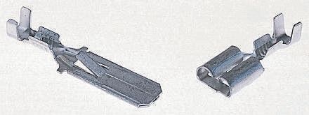 TE Connectivity FASTIN-FASTON .250 Uninsulated Female Spade Connector, Receptacle, 6.35 x 0.81mm Tab Size, 4mm² to 6mm²