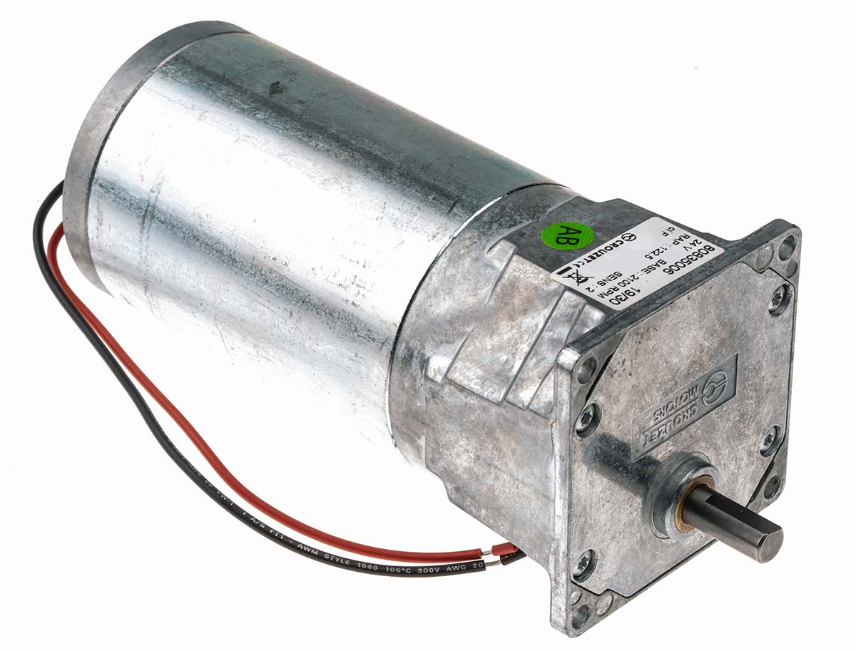 Crouzet Brushed Geared DC Geared Motor, 27 W, 24 V dc, 5 Nm, 14 rpm, 8mm Shaft Diameter