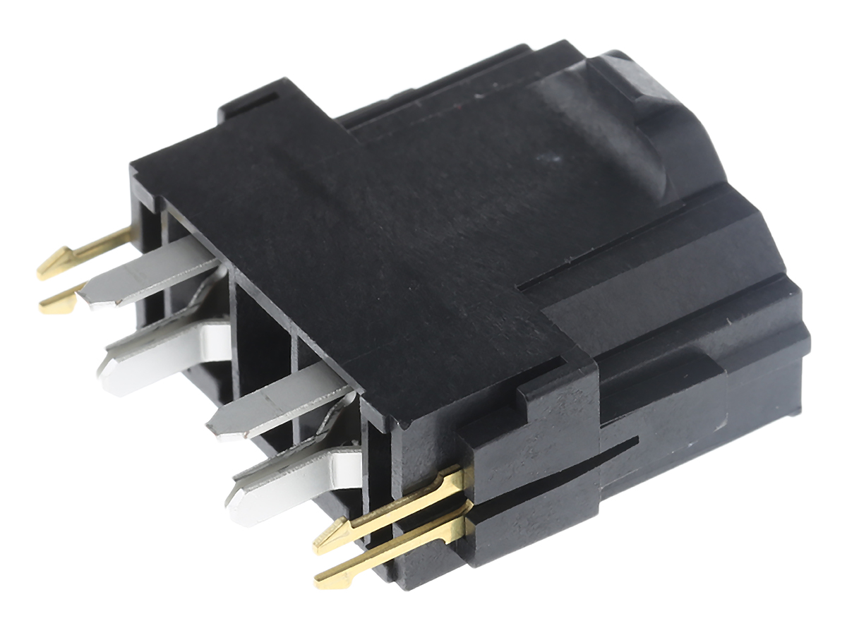 Molex Mini-Fit Sr Series Straight Through Hole PCB Header, 2 Contact(s), 10 mm Pitch, 1 Row, Shrouded
