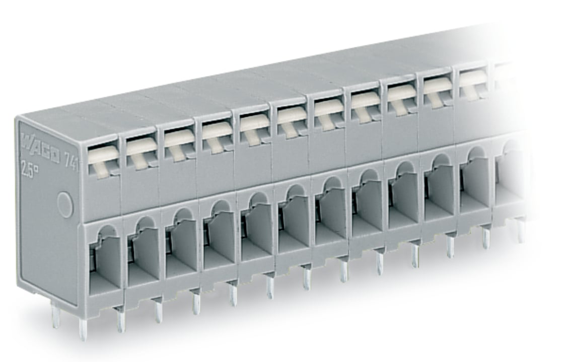 WAGO 741 Series PCB Connector, 6-Contact, 5mm Pitch, Through Hole Mount, 3-Row, Push In Termination