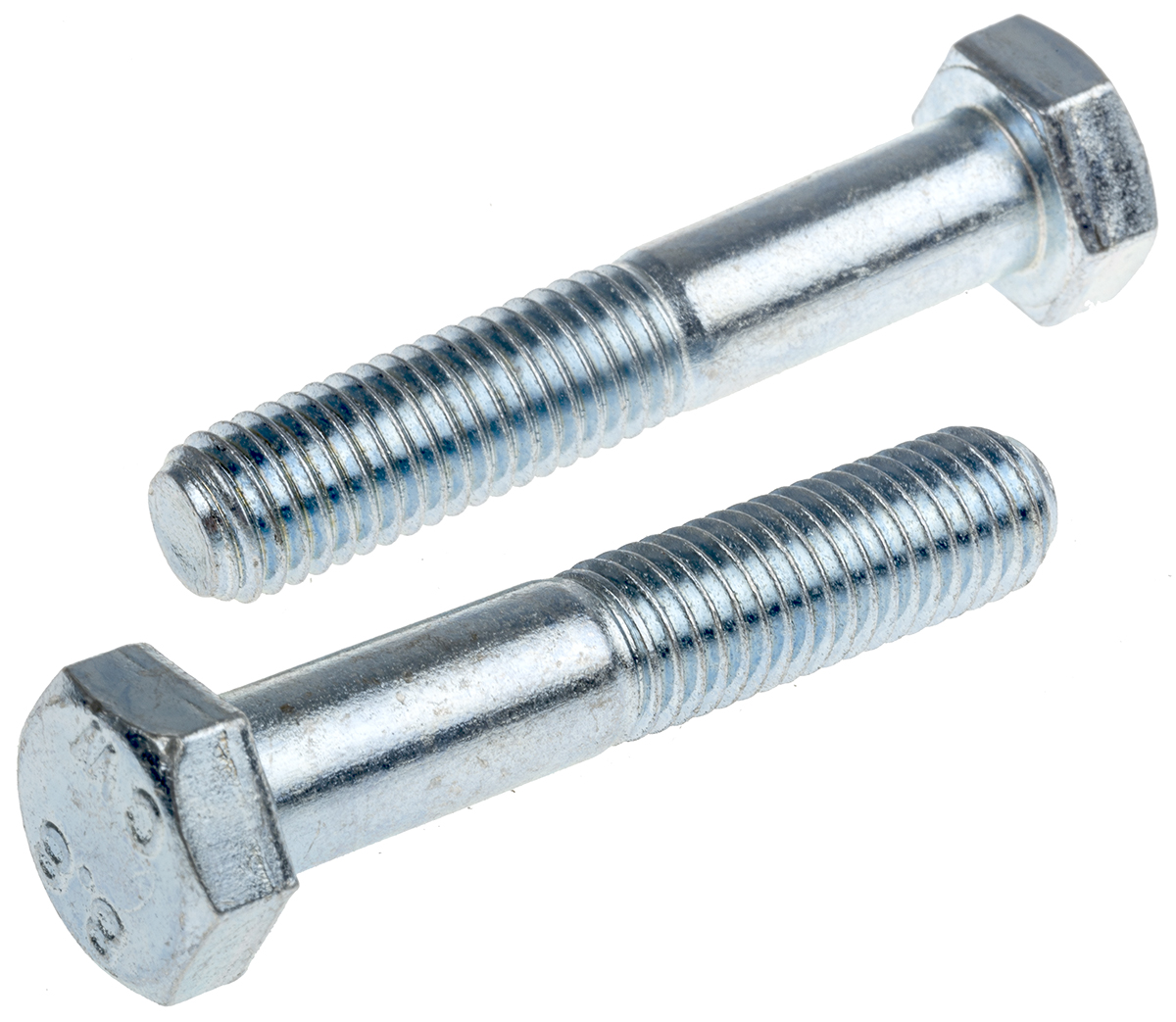 RS PRO Bright Zinc Plated Steel, Hex Bolt, M12 x 65mm