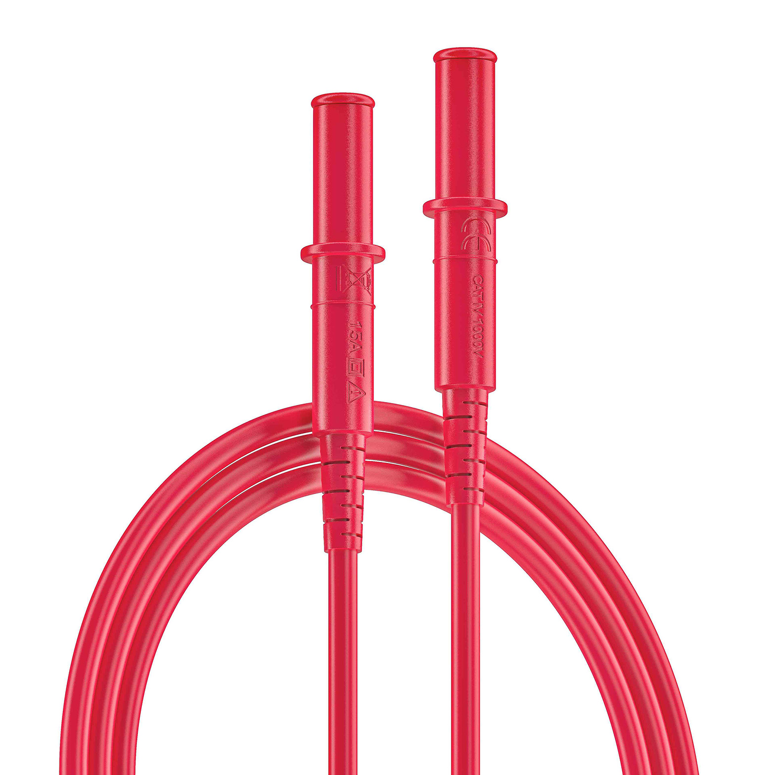 RS PRO Test Leads, 10A, 1000V, Red, 3m Lead Length