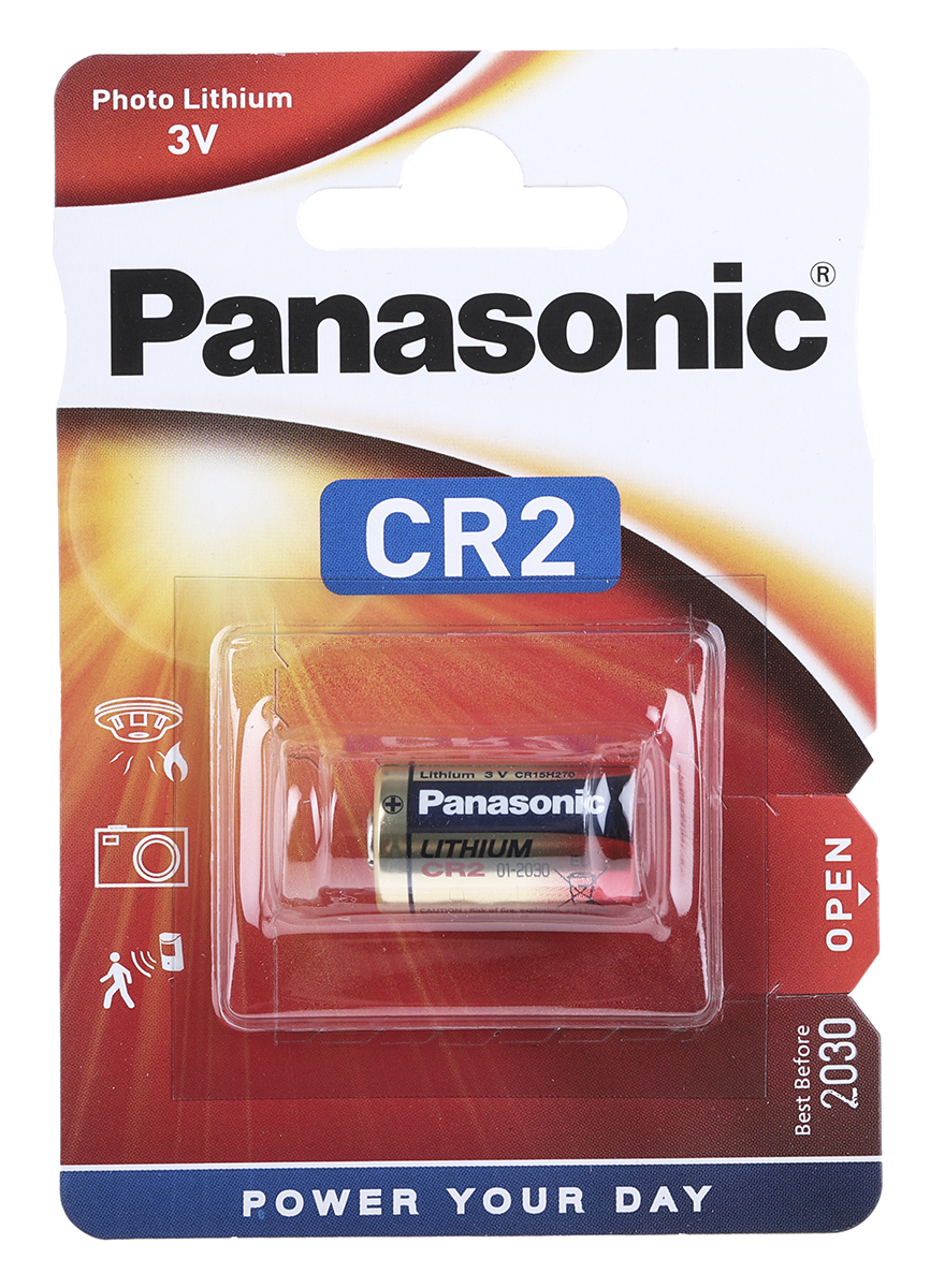Panasonic Lithium Manganese Dioxide 3V, CR2 Lithium Speciality Size Battery