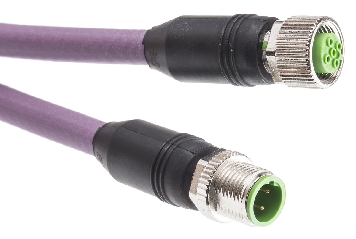 Murrelektronik Limited Male 4 way M12 to Female 2 way M12 Sensor Actuator Cable, 1 m
