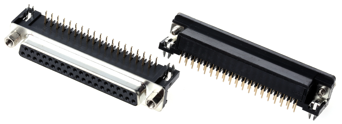 ASSMANN WSW A-DF 37 Way Right Angle Through Hole D-sub Connector Socket, 2.77mm Pitch, with 4-40 UNC Screwlocks