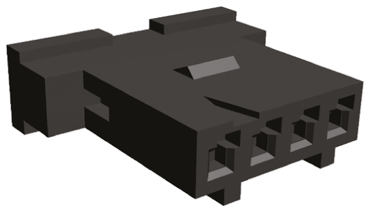 TE Connectivity Connector Housing, 2.54mm Pitch, 4 Way, 1 Row