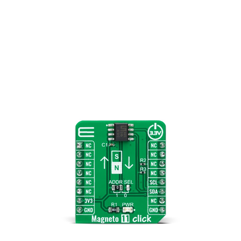 MikroElektronika Magneto 11 Click Position Sensor Add On Board for AS5510 mikroBUS Socket
