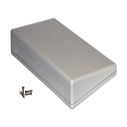 Hammond 1599T Series Light Grey ABS, Plastic Enclosure, IP54, Grey Lid, 220 x 140 x 46mm