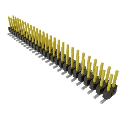 Samtec TSM Series Vertical Surface PCB Header, 52 Contact(s), 2.54 mm Pitch, 2 Row, Unshrouded