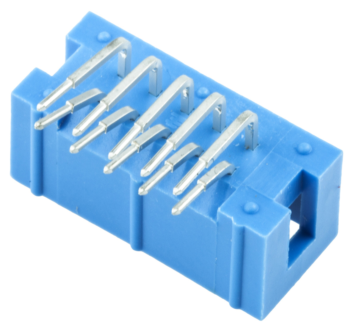 TE Connectivity AMP-LATCH Series Right Angle Through Hole PCB Header, 10 Contact(s), 2.54 mm Pitch, 2 Row, Shrouded