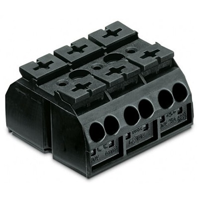 WAGO 862 Series Connector, 4-Way, 32A, 20 → 12 AWG Wire, Push In Termination
