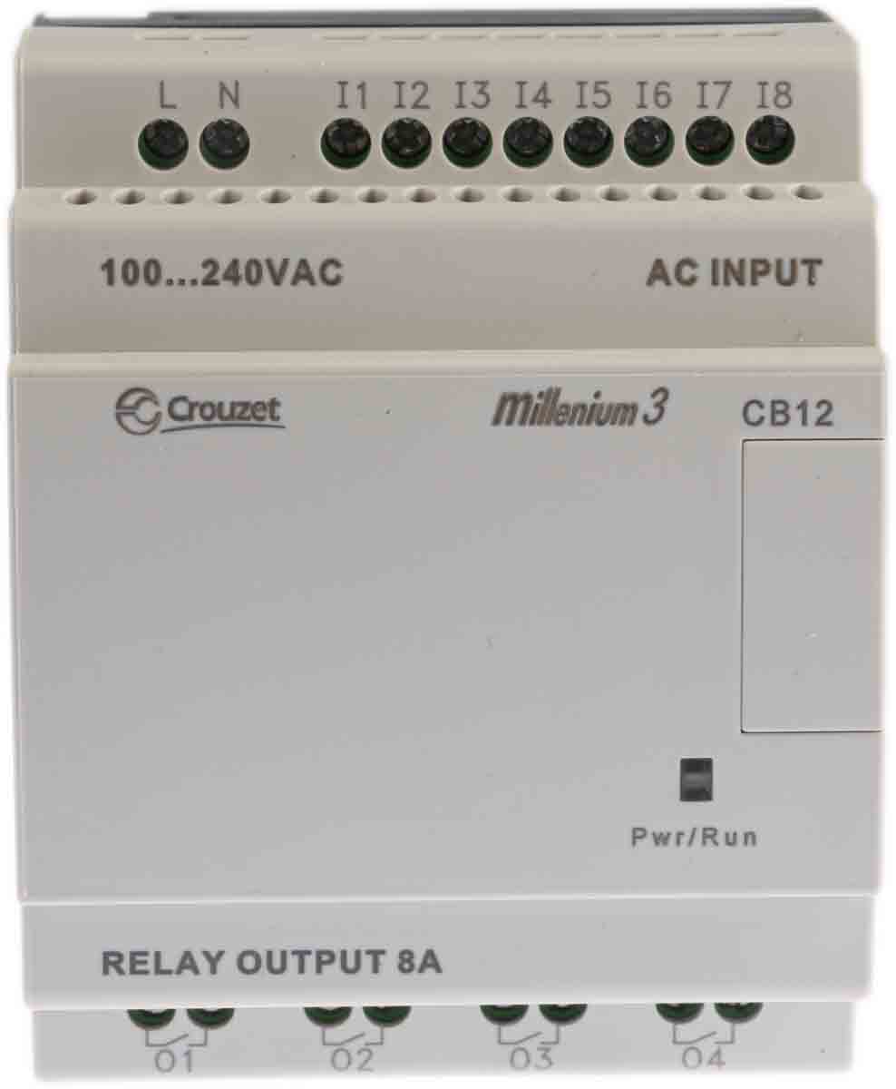 Crouzet Millenium 3 Series Logic Module, 230 V ac Supply, Relay Output, 8-Input, Digital Input