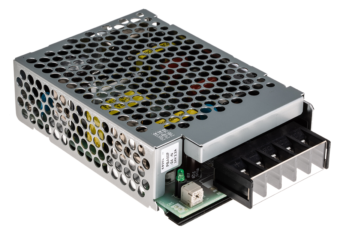 Cosel Switching Power Supply, PBA50F-24-N, 24V dc, 2.2A, 52.8W, 1 Output, 120 → 370 V dc, 85 → 264 V ac