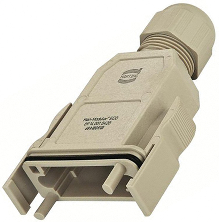 HARTING Han-Modular Heavy Duty Power Connector Hood, Straight