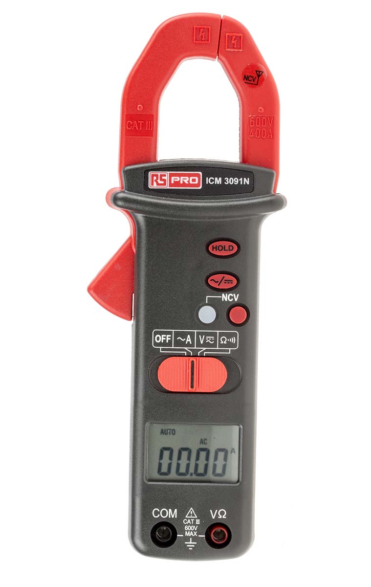 RS PRO ICM3091N Clamp Meter, Max Current 400A ac With UKAS Calibration
