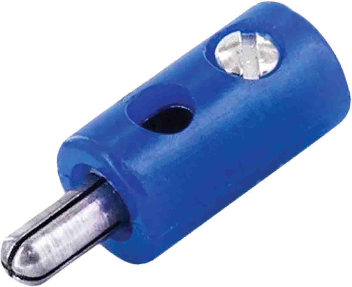 RS PRO Blue Male Banana Plug, 32A, 30V, Nickel Plating