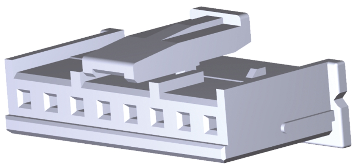 TE Connectivity, Economy Power 2.5 Male Connector Housing, 2.5mm Pitch, 4 Way, 1 Row