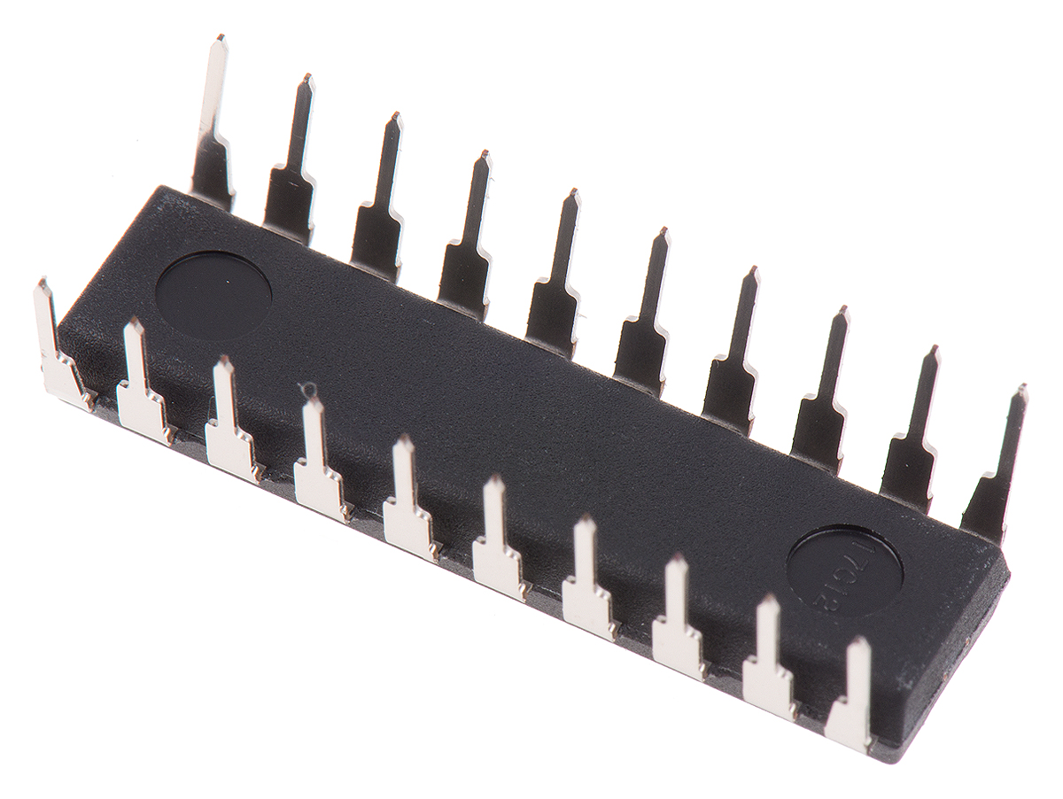 Texas Instruments SN74HC541N Octal-Channel Buffer & Line Driver, 3-State, 20-Pin PDIP