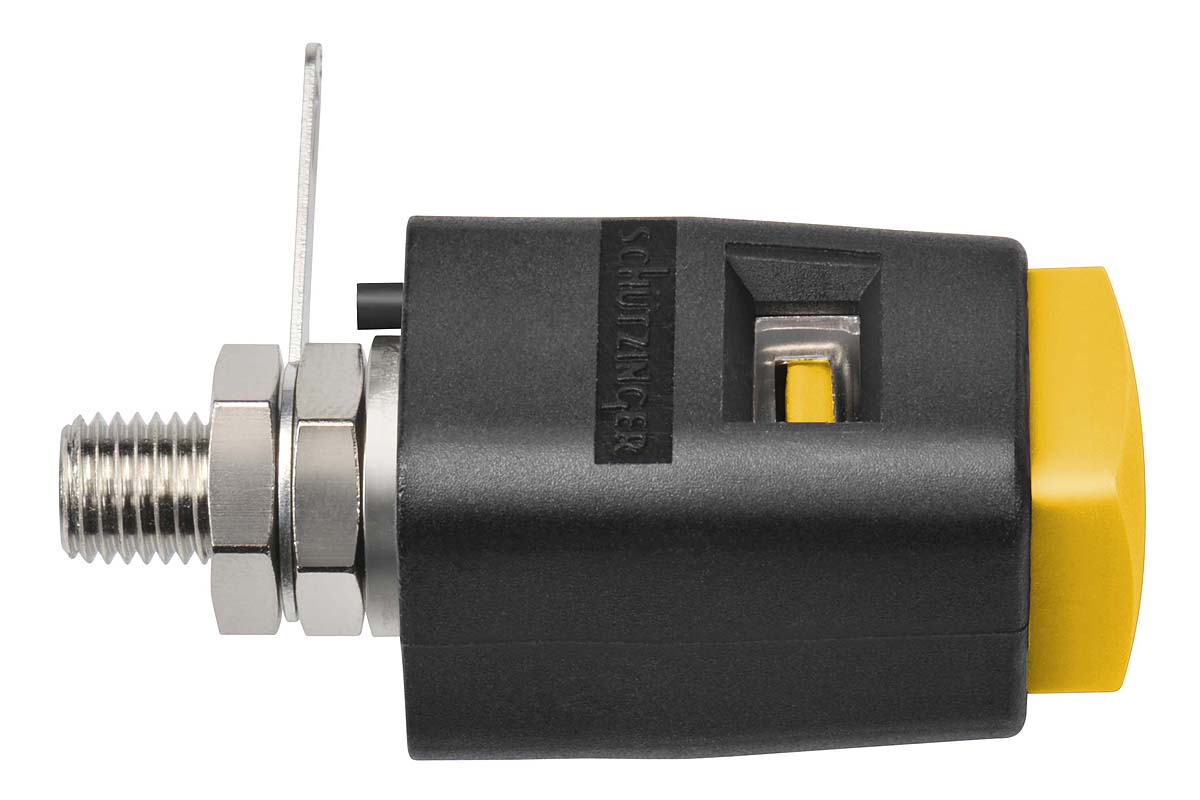 Schutzinger 6.2mm Yellow Terminal Post, 33V dc, 16A, M6 Thread