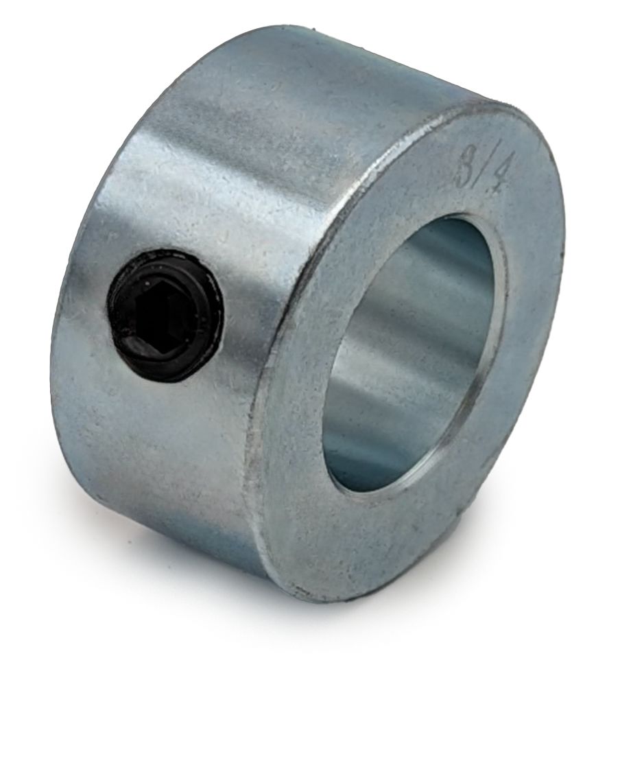 RS PRO Shaft Collar, One Piece, Set Screw, Bore 0.25in, OD 05in, W 0.281in, Steel