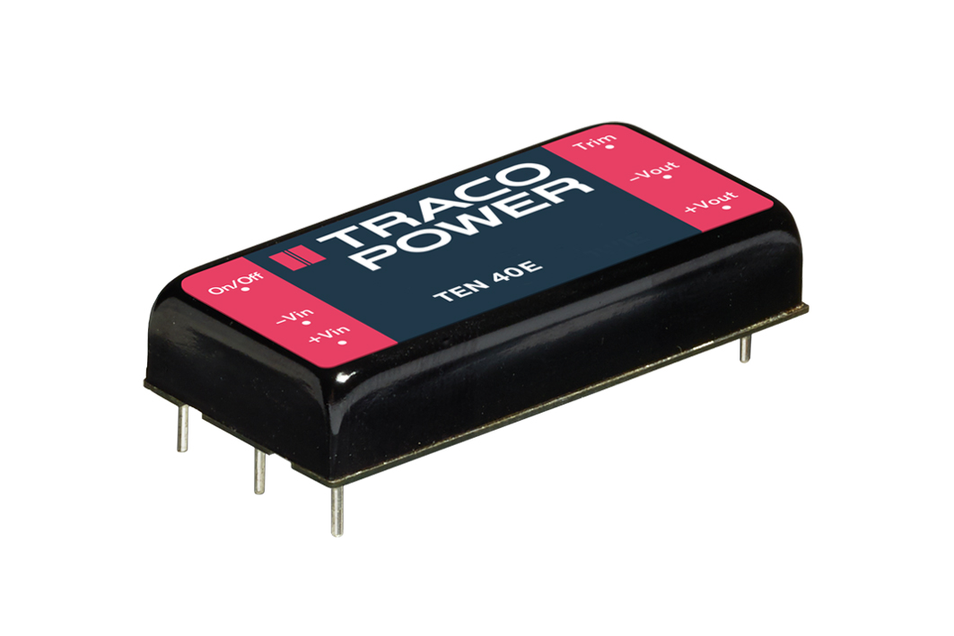 TRACOPOWER TEN 40E DC-DC Converter, 24V dc/ 1.66A Output, 36 → 75 V dc Input, 40W, Through Hole, +85°C Max Temp
