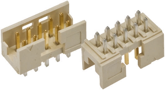 Amphenol ICC Minitek Series Straight Through Hole PCB Header, 6 Contact(s), 2 mm Pitch, 2 Row, Shrouded